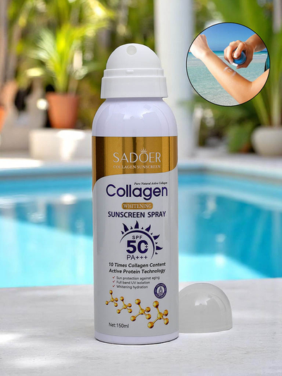 Spray solar Sadoer cu protecție SPF 50 și colagen