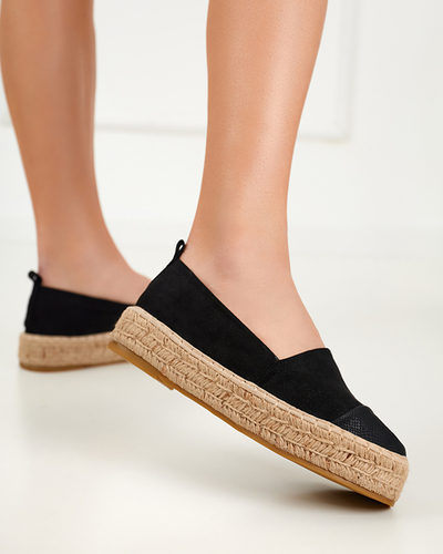 OUTLET Espadrile negre cu varf decorativ Steve - Incaltaminte