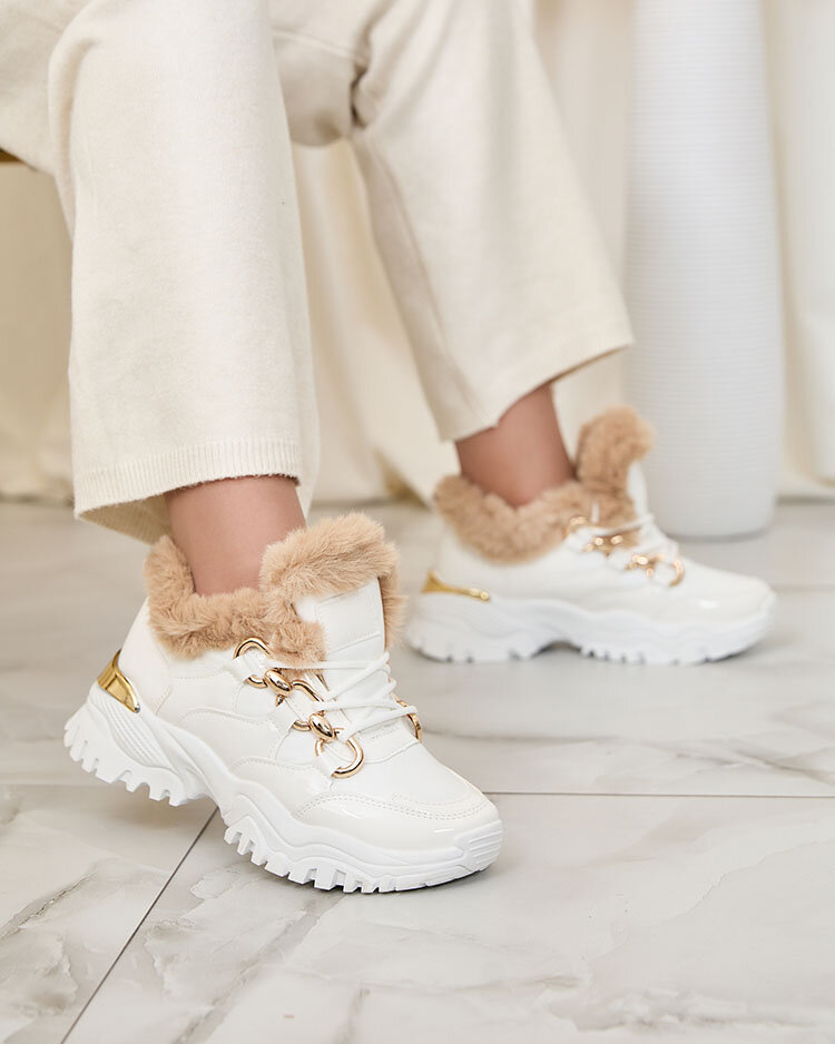 Royalfashion White Carucca adidași pentru femei cu izolație