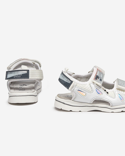 OUTLET Sandale albe copii cu petice Berigi - Incaltaminte