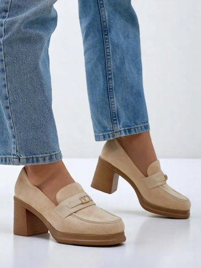 Mocasini cu toc bloc de damă Royalfashion Evelay