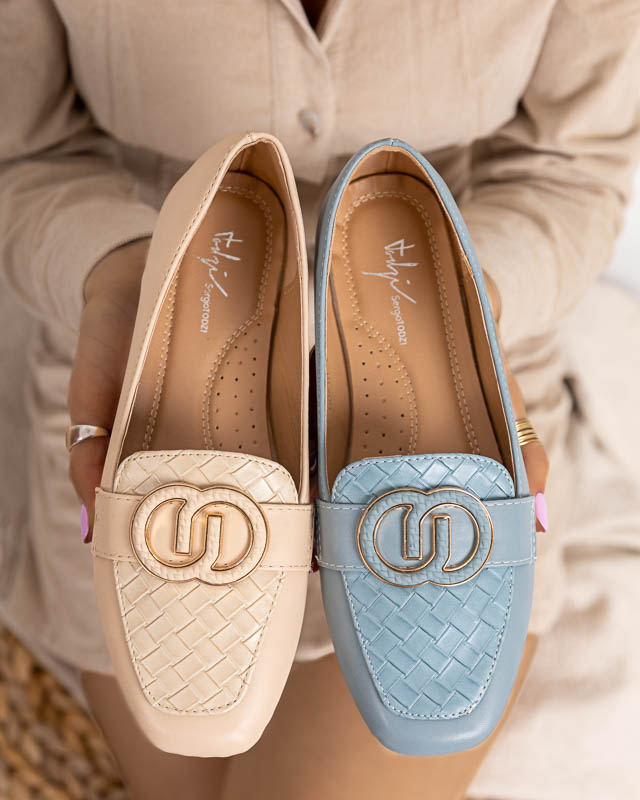 Mocasini din piele ecologica in bej Amida - Incaltaminte