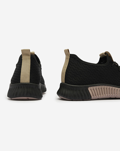 Pantofi sport negri pentru femei cu inserții maro Keteti - Încălțăminte