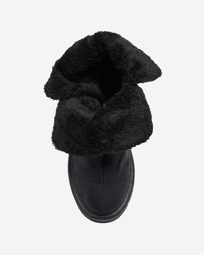 Negru cizme pentru femei a'la cizme de zăpadă Kalioli- Footwear