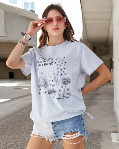 Bluză din bumbac pentru femei Royalfashion cu inscripția