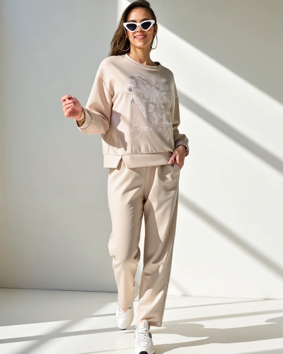 Royalfashion Set de viscoză pentru femei cu imprimeu