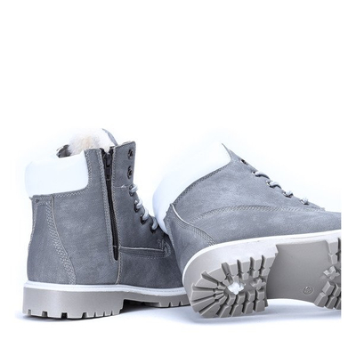 Ocieplane trapery w kolorze szarym Madilynn - Obuwie