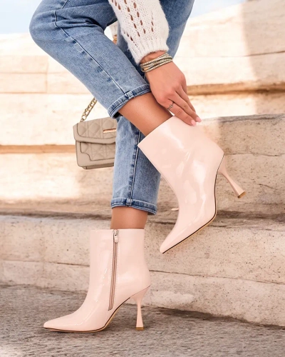 Royalfashion Loori lăcuite cizme cu toc stiletto pentru femei