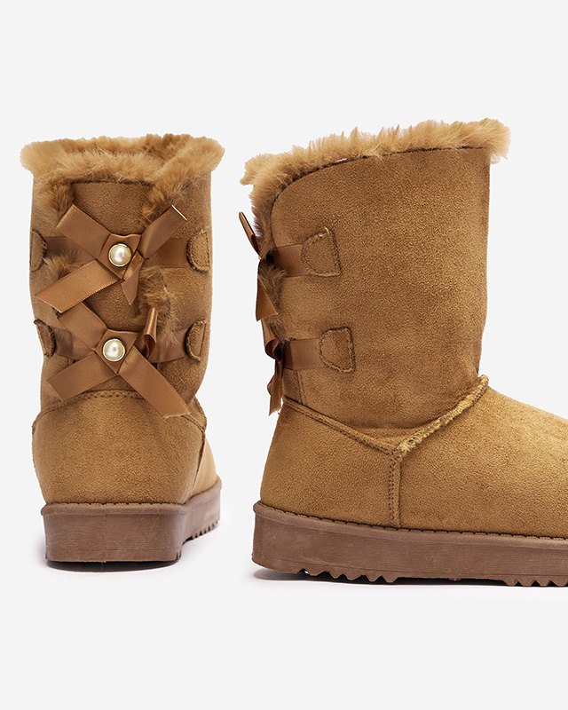 Botine de dama camel Izzuni- Incaltaminte