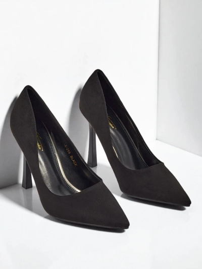 Pantofi stiletto de damă Belunika din piele ecologică de căprioară