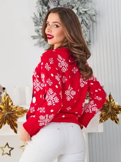 Royalfashion Pulover de Crăciun pentru femei cu Moș Crăciun