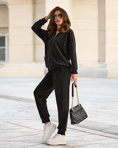 Royalfashion Set a'la velour din bumbac pentru femei