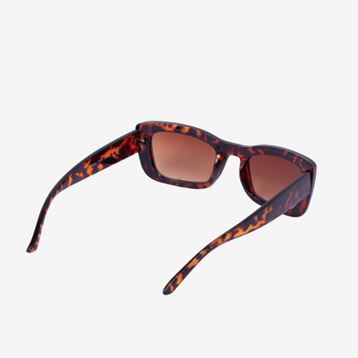Ochelari de soare maro subțiri cu imprimeu leopard - Accesorii