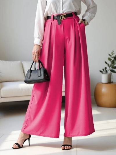 Pantaloni Woven Largi Royalfashion pentru Femei