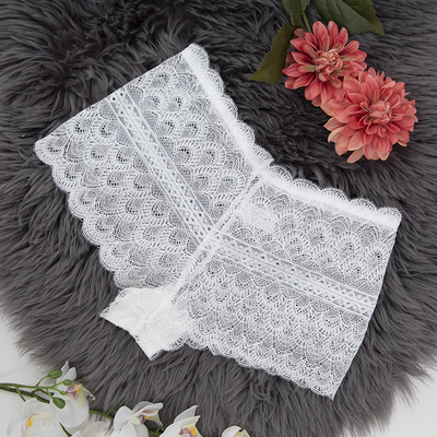 Slip boxer dantelă albă pentru femei - lenjerie intimă