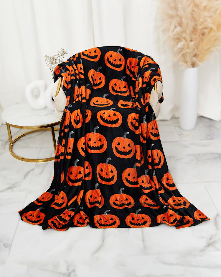 Royalfashion pătură de Halloween pătură de pat în dovleci 160x200