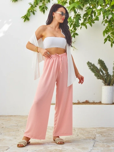 Pantaloni largi pentru femei Royalfashion cu talie elastică