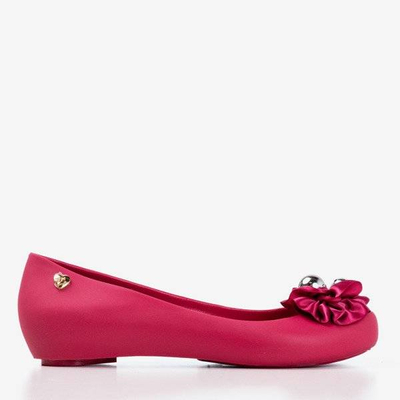 OUTLET Melisă fucsia cu flori decorative Mirillia - Încălțăminte
