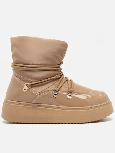 Royalfashion Cizme de zăpadă slip-on pentru femei de culoare maro Dabenda