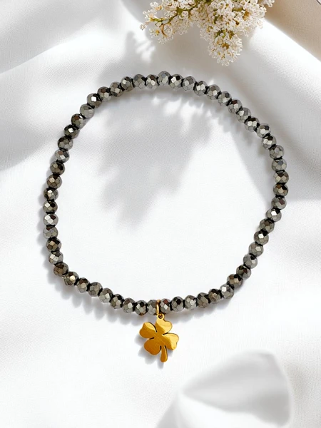 Royalfashion Brățară de damă cu pandantiv trifoi