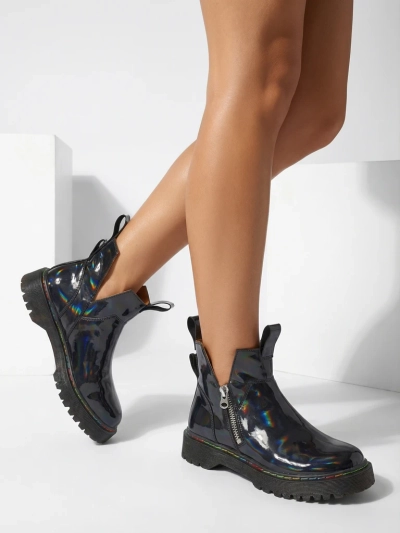 Botki Damskie Diana Czarne Skórzane Eleganckie na Jesień