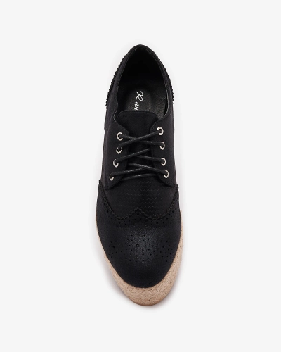 Pantofi de damă cu jumătate de pantofi negri pe platformă Jacais- Footwear