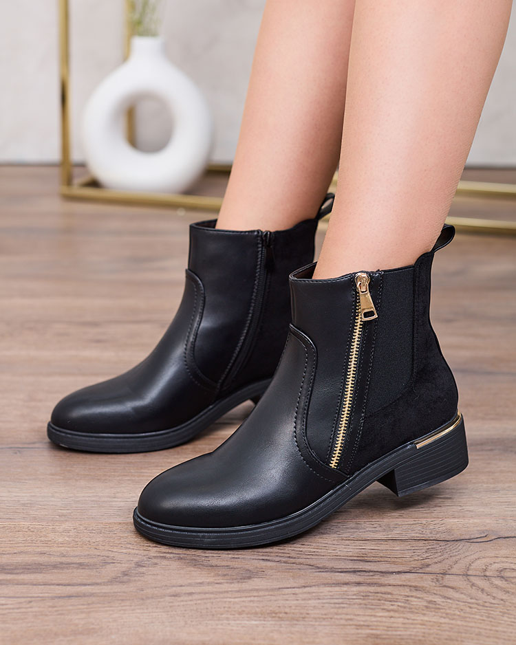 Royalfashion Negru cizme pentru femei a'la sztyblety Olohro