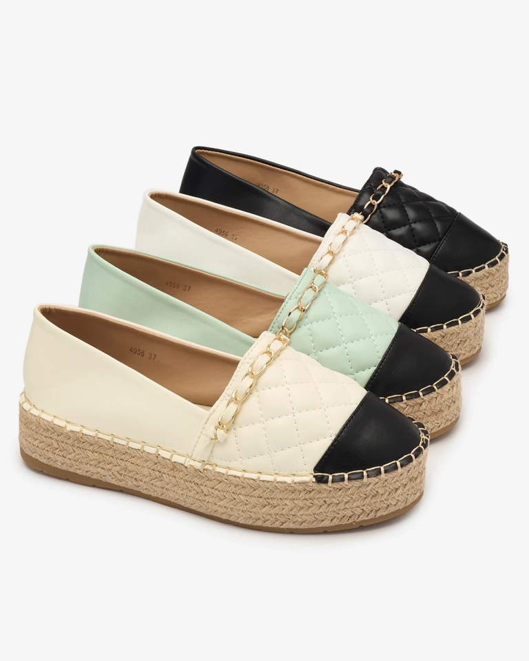 Espadrile cu platformă pentru femei de culoare albă Liggos- Footwear