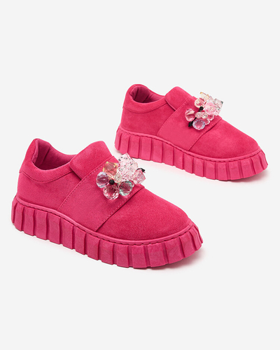 Royalfashion Pantofi sport cu semicercuri cu pietre colorate Resinello