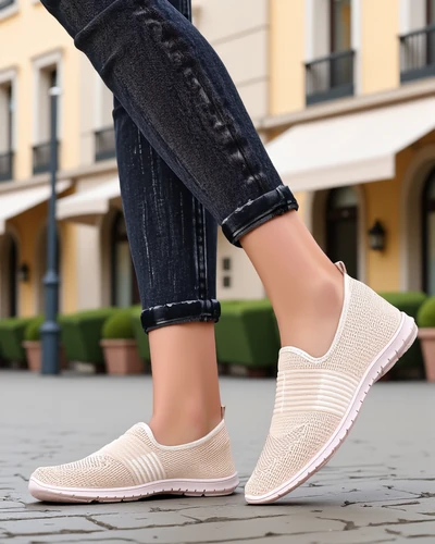 Royalfashion Pantofi sport pentru femei, tip slip-on, Ollabes