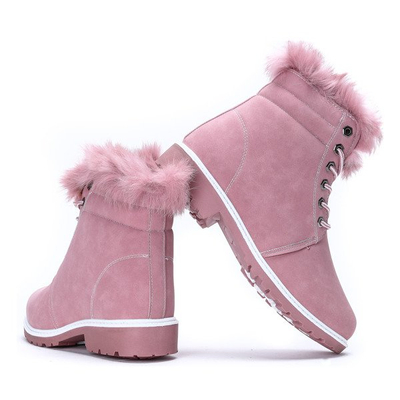 Ocieplane trapery w kolorze różowym Georgia - Obuwie