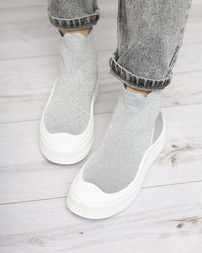 Tenisi Bejoko de damă argintii - Încălțăminte