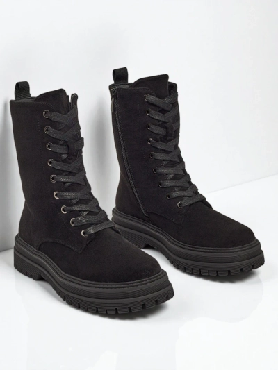 Botine damă eco piele întoarsă tip workeri Molistea