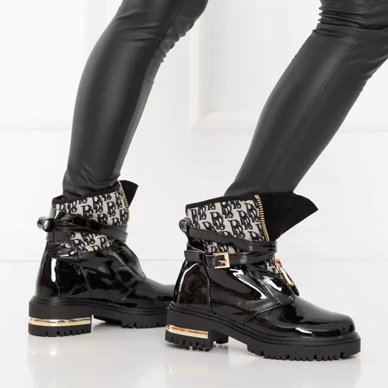 OUTLET Cizme negre dama lacuite Rubiska - Incaltaminte