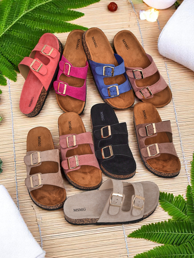 Royalfashion Șlapi de damă cu catarame Foumy