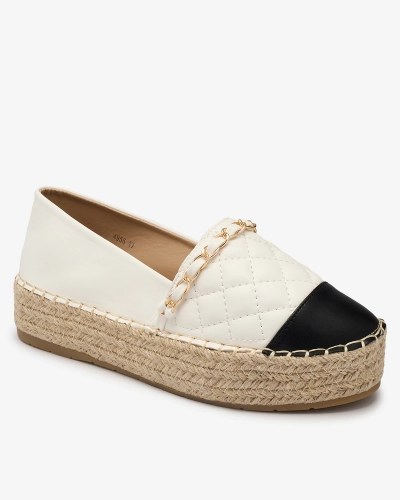 Espadrile cu platformă pentru femei de culoare albă Liggos- Footwear