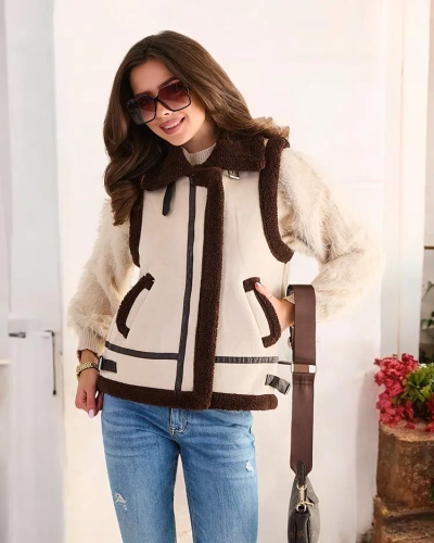 Gilet cu blană pentru femei Royalfashion