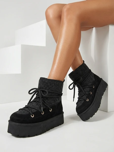 Royalfashion Cizme de zăpadă cu șiret Filori pentru femei