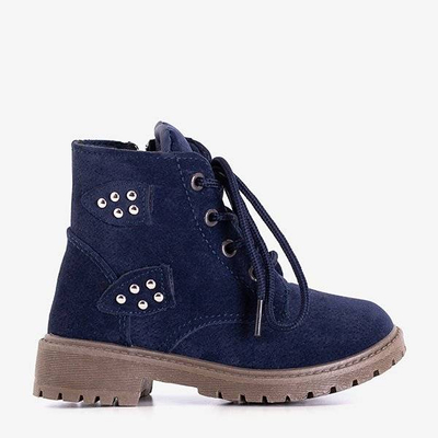 OUTLET Ghete de drumeție Meridan pentru copii, bleumarin - Încălțăminte