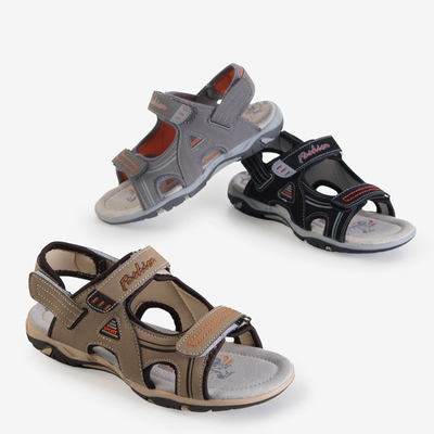Sandale de velcro Monekin pentru băieți bej - Încălțăminte
