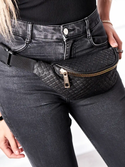 Royalfashion Borsetă cu curea pentru femei din material quilted cu paiete