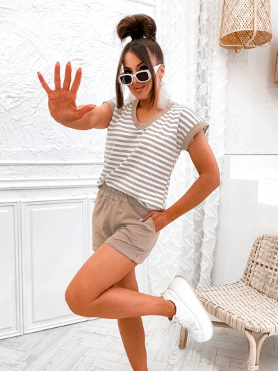 Royalfashion Set din bumbac pentru femei cu dungi