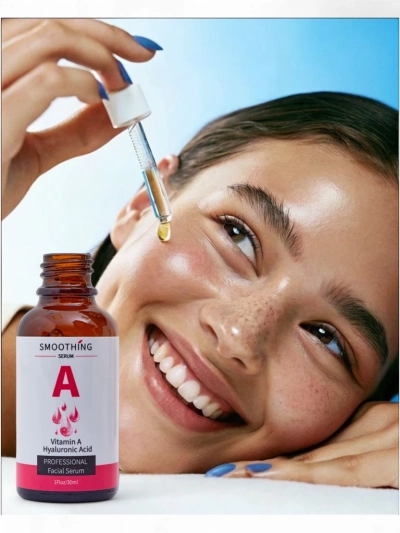 Ser cu efect de netezire cu vitamina A și acid hialuronic