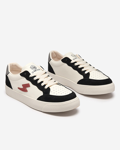 OUTLET Tenisi sport dama alb - negri Rozzuci- Pantofi