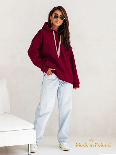 Royalfashion Bluza de damă cu glugă oversize