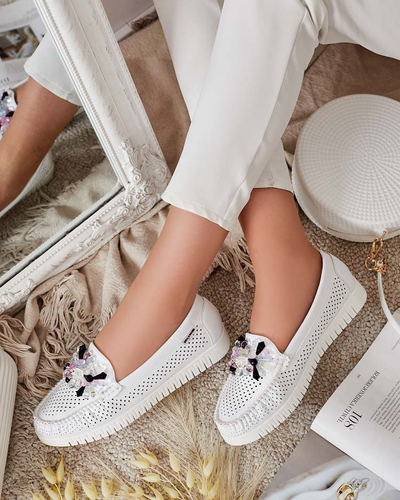 Royalfashion Mocasini traforați cu mărgele pentru femei Nasfali