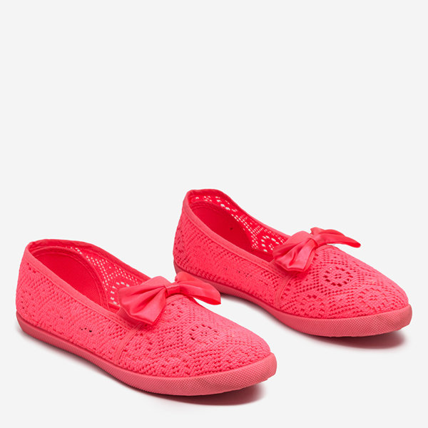 Adidași pentru fete cu fundă roz neon Osmo - Încălțăminte