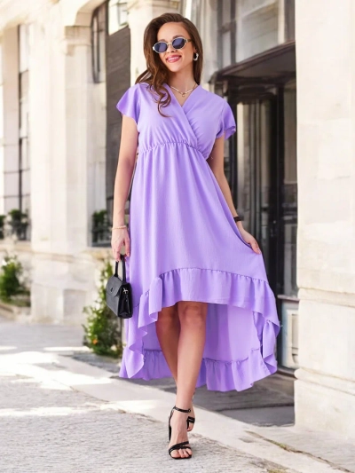 Rochie midi Royalfashion pentru femei cu tiv asimetric