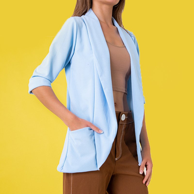 Pelerină albastră pentru femei fără fixare - Îmbrăcăminte