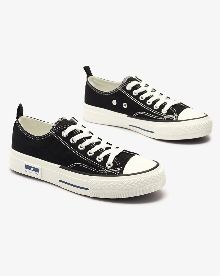 Adidași cu șiret pentru femei negri Cerity - Încălțăminte